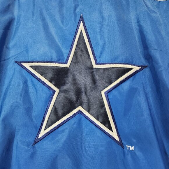Vintage Starter Dallas Cowboys Windbreaker Men's Large Blue NFL Football Jacket - Picture 11 of 16